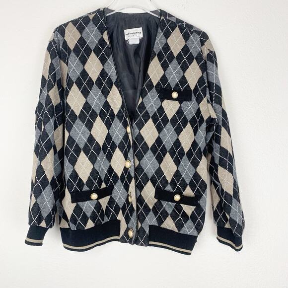 Vtg Haberdashery‎ Sweater Womens Petite Medium Old Money Dark Academia Preppy - Picture 1 of 8